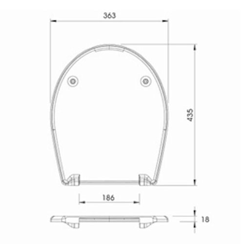 Sedátko klozetové, tvrdé, z Duroplastu, klouby kovové, REKORD