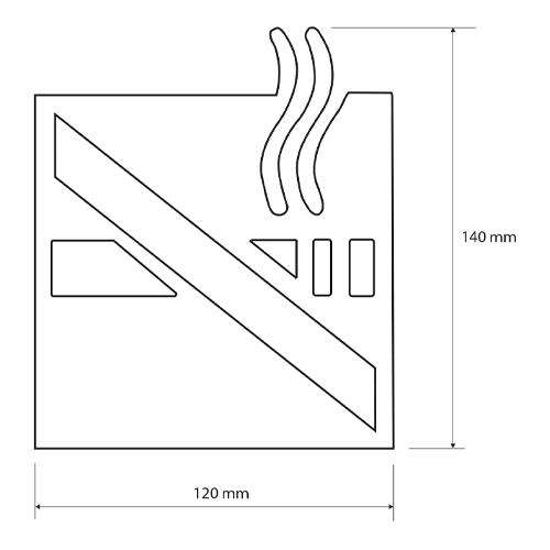 Ikona - Kouření zakázáno, lesk