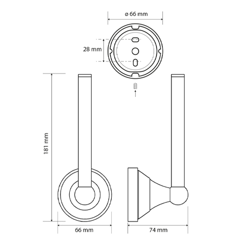 Držák toaletního papíru rezervní, KERA