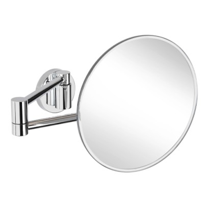 Zrcátko kosmetické 215 mm, na rameni, kulaté, bez osvětlení, plastový kryt