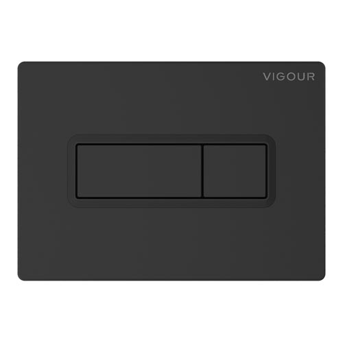 Tlačítko ovládací hranaté TEES, dvojité ovládání, černá matná