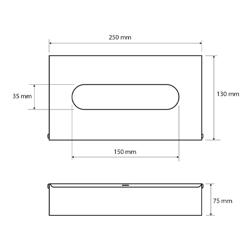 Box Kleenex 250x130x75 mm, mat