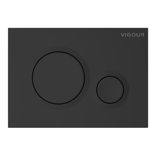 Tlačítko ovládací oválné DON, dvojité ovládání, černá matná