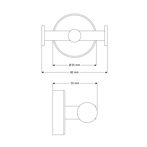 Dvojitý háček na ručníky, nerez, povrch černý matný
(SLZD 04N)
