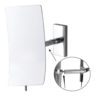 Zrcátko kosmetické jednostranné hranaté s kloubem 360°