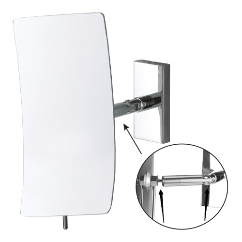 Zrcátko kosmetické jednostranné hranaté s kloubem 360°