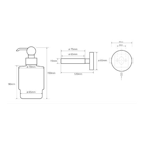 Dávkovač tekutého mýdla mini, bronz, RETRO 3