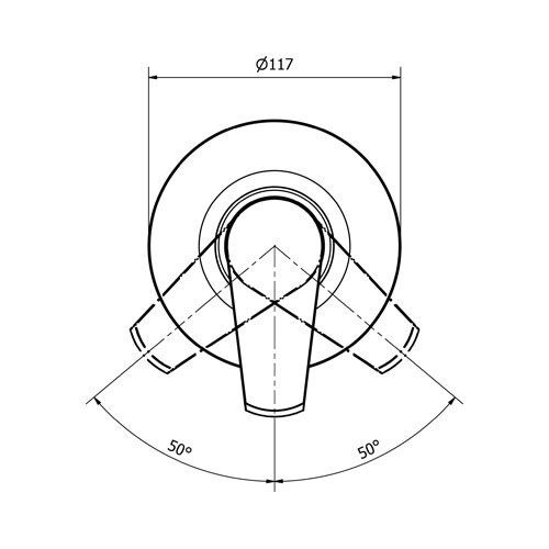 Baterie sprchová podomítková, chrom, TRINNITY NEW