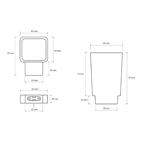 Držák kartáčků sklo, VIA