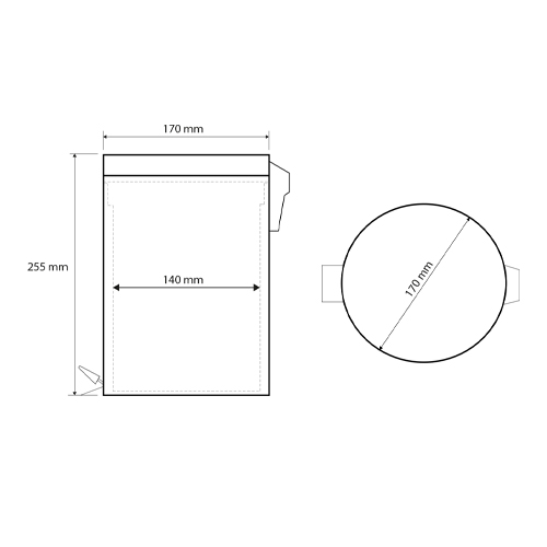 Koš odpadkový 3 l, nerez lesk