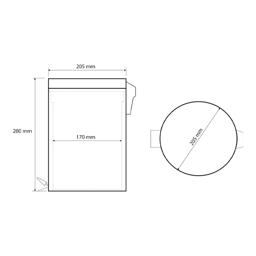 Koš odpadkový 5 l, Soft Close, DARK
