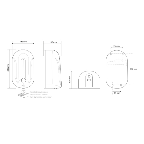 Automatický dávkovač dezinfekce; 1100 ml