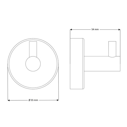 Háček na ručníky, nerez, povrch černý matný
(SLZD 02N)