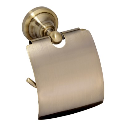 Držák toaletního papíru s krytem, bronz, RETRO