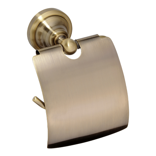 Držák toaletního papíru s krytem, bronz, RETRO